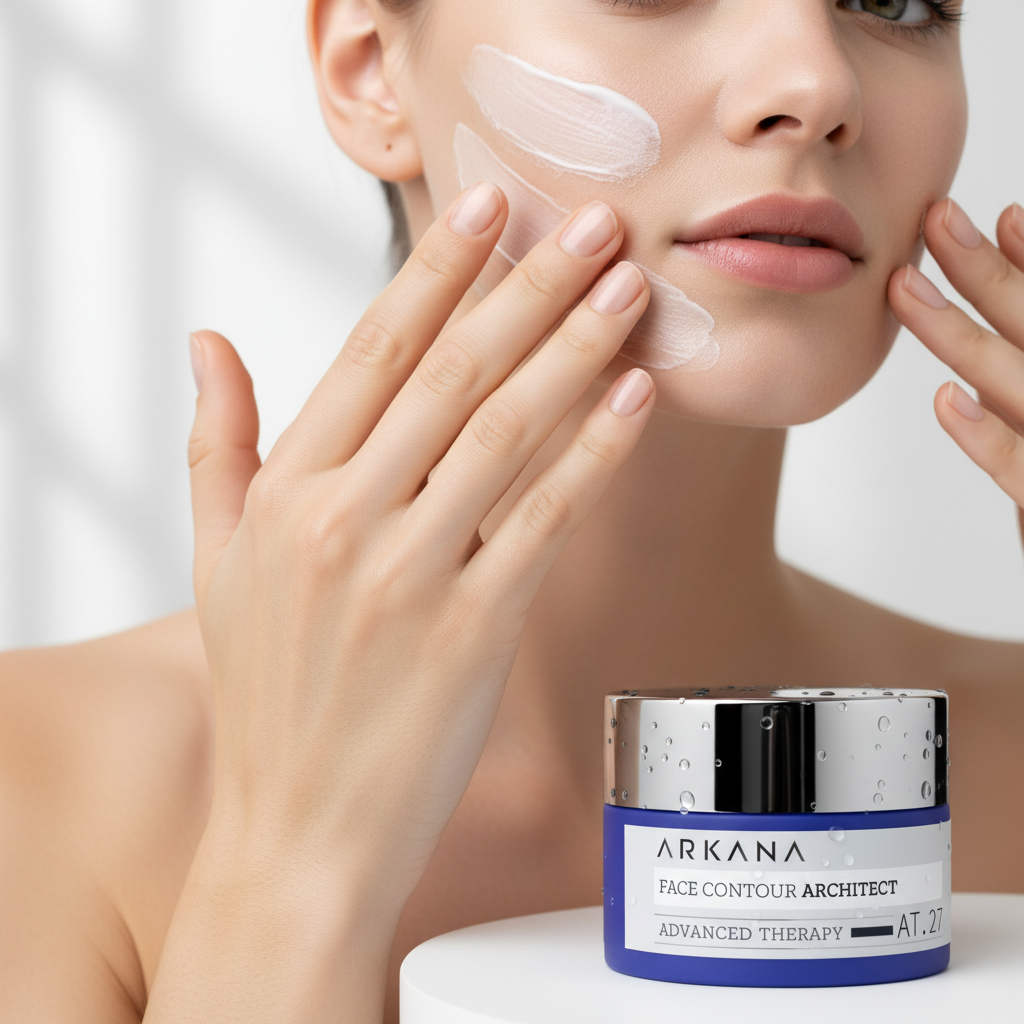 Aplikacja kremu Arkana Face Contour Architect