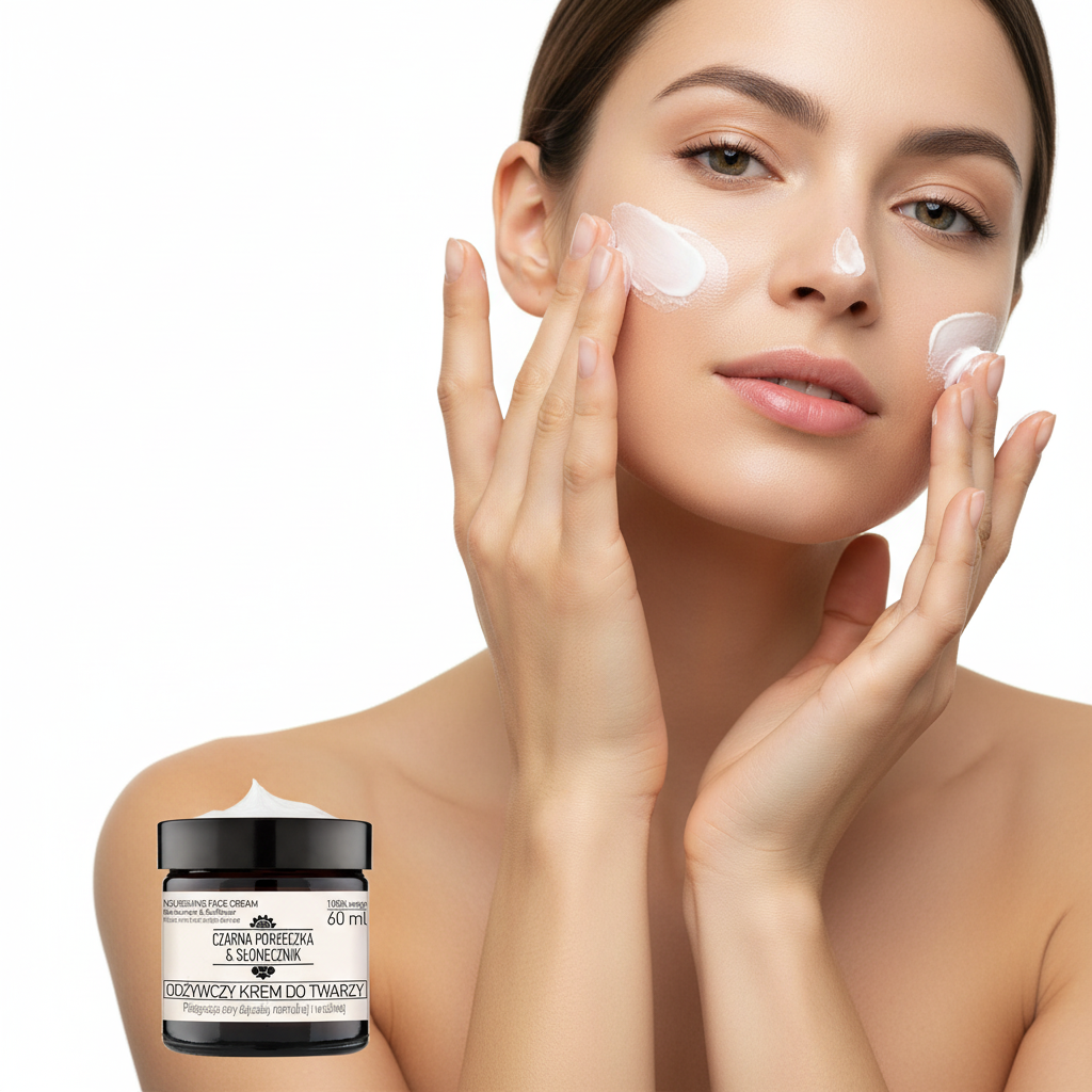 Aplikacja kremu Nova Czarna Porzeczka - poprawione