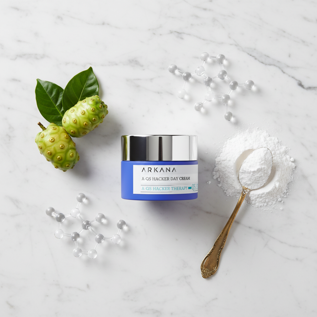 Arkana A-QS Hacker Day Cream ze składnikami aktywnymi