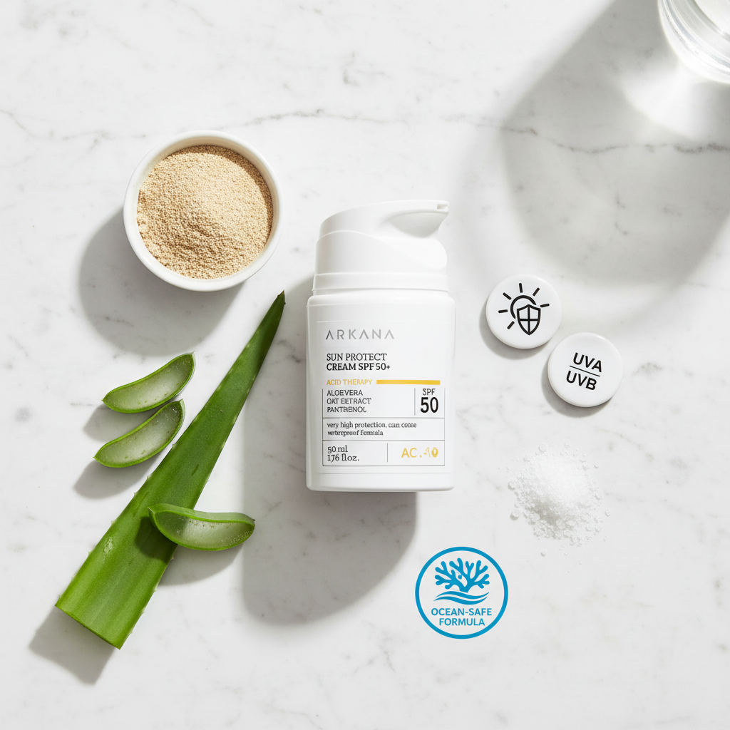 Arkana SPF 50 ze składnikami aktywnymi