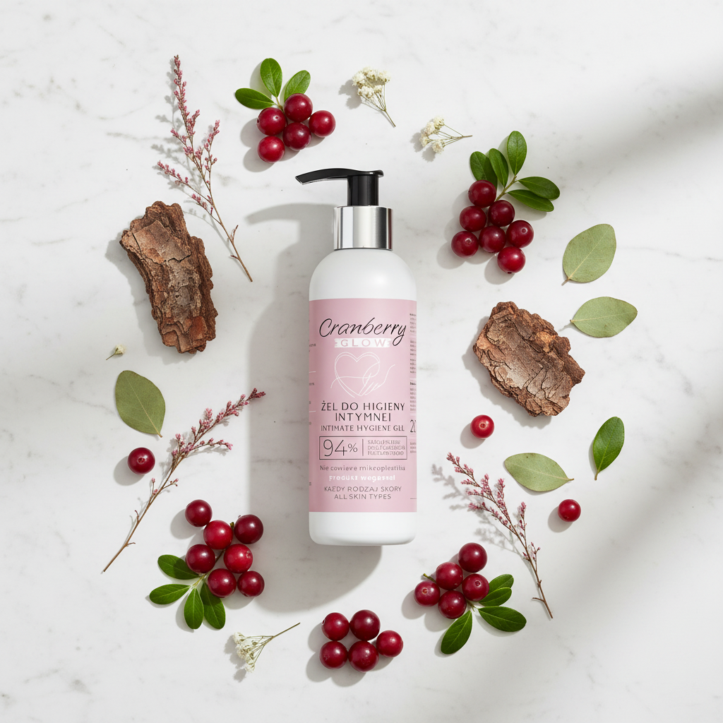 Żel Cranberry Glow z naturalnymi składnikami