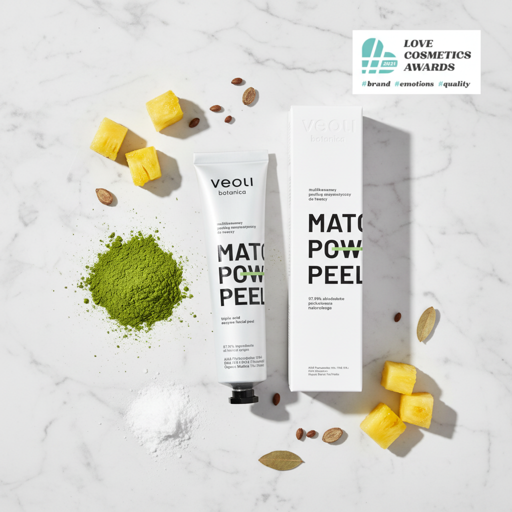 Veoli Matcha Power Peel ze składnikami aktywnymi