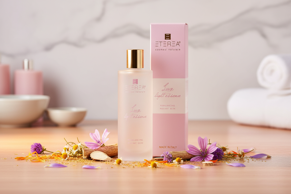 Zdjęcie lifestyle z naturalnymi składnikami rozświetlającymi